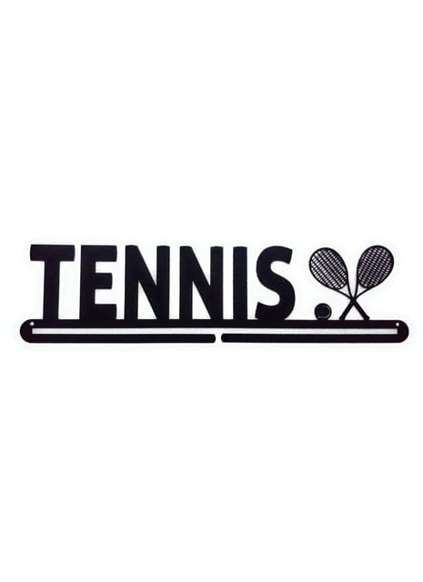 RUNWYND Tennis Medal Hanger - Black (56 cm x 13 cm)