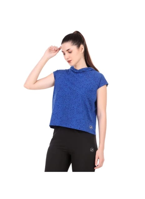 Mega Sleeve Hoodie For Women (Blue dots)