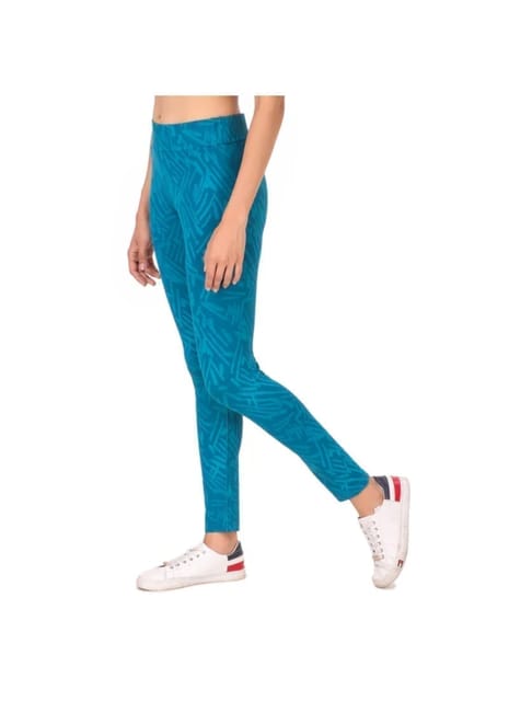 Gym Yoga Running Legging For Women Zip Pocket (Teal)