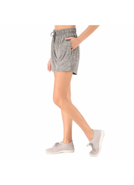 Activewear Shorts For Women (Iron Melange)