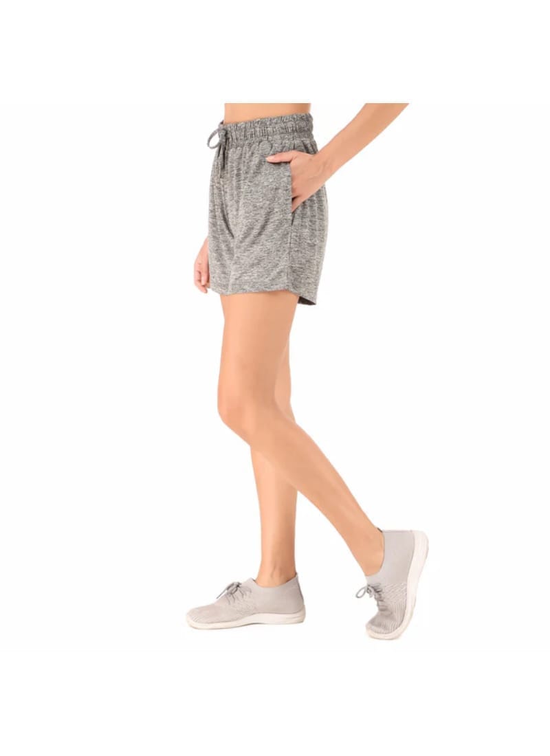 Activewear Shorts For Women (Iron Melange)