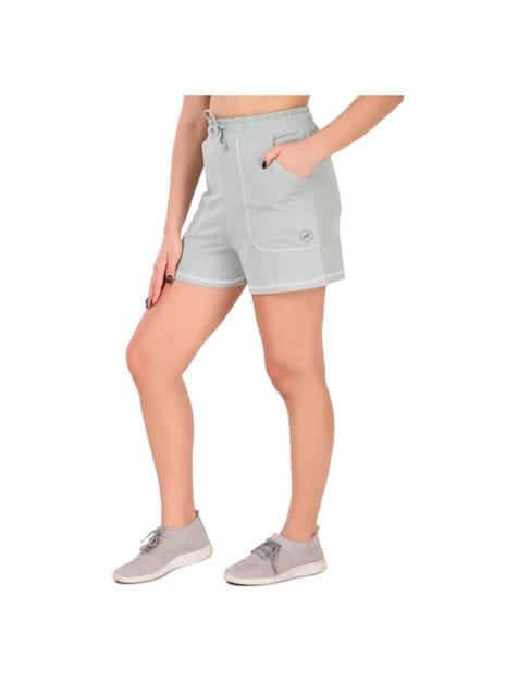 Cotton Lounge Shorts For Women (Green)