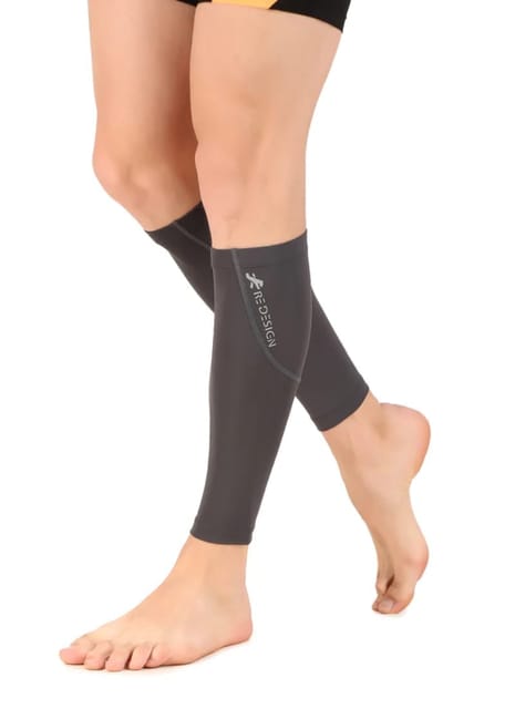 Nylon Compression Calf Sleeves (Dark Grey)