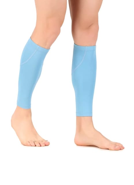 Nylon Compression Calf Sleeves (Aqua Blue)