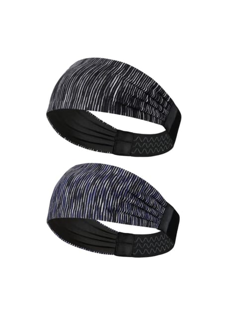 Sports Headband For Men and Women pack of two (Night Sky/Twilight)