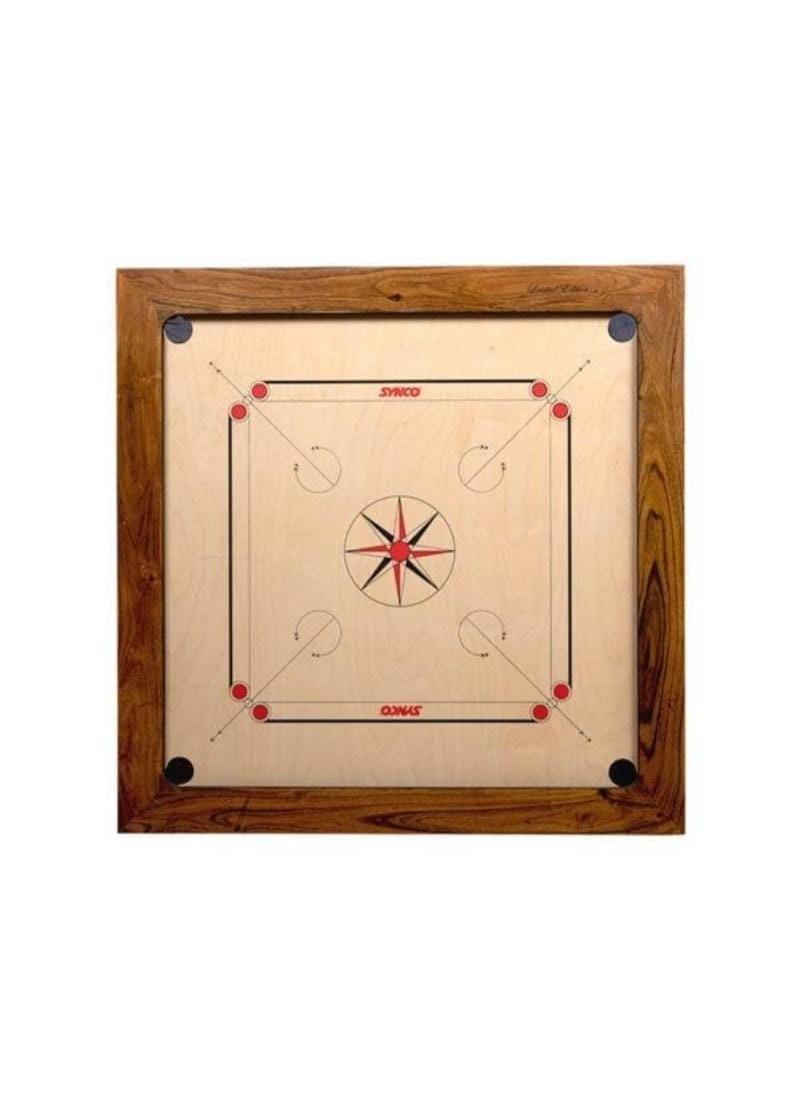 Synco Carrom Board Premia Limited Edition Signatured 20mm Full Size Carrom Board