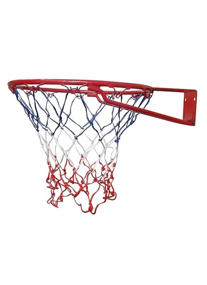 JJ JONEX Heavy Basketball Ring with Cotton Net & Screw, Size 7,Multicolour (MYC)