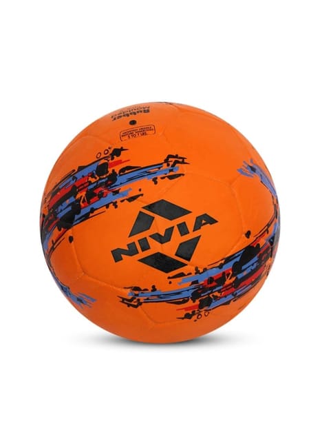Nivia Storm Football | Rubberized Moulded | Suitable for Hard Ground Without Grass | Training Ball | Soccer Ball | for Men/Women | Football Size - 5 (Orange)