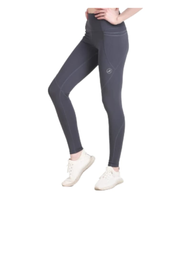 Nylon 4 Pocket Compression Legging/Tights For Women (Dark Grey)