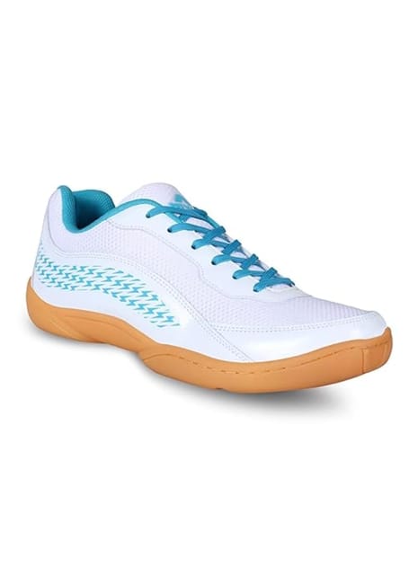 Nivia Flash 2.0 Badminton Shoes for Men | Your Go-to Shoe for Pickleball, Padel, and All Court Sports | Badminton Sports Shoes | (Blue/White/Sky Blue)