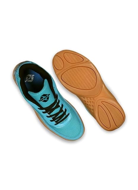 Nivia Flash 2.0 Badminton Shoes for Men | Your Go-to Shoe for Pickleball, Padel, and All Court Sports | Badminton Sports Shoes | (Blue/White/Sky Blue)