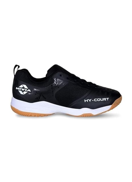NIVIA HY-Court 2.1 Badminton Shoes for Men (Black)