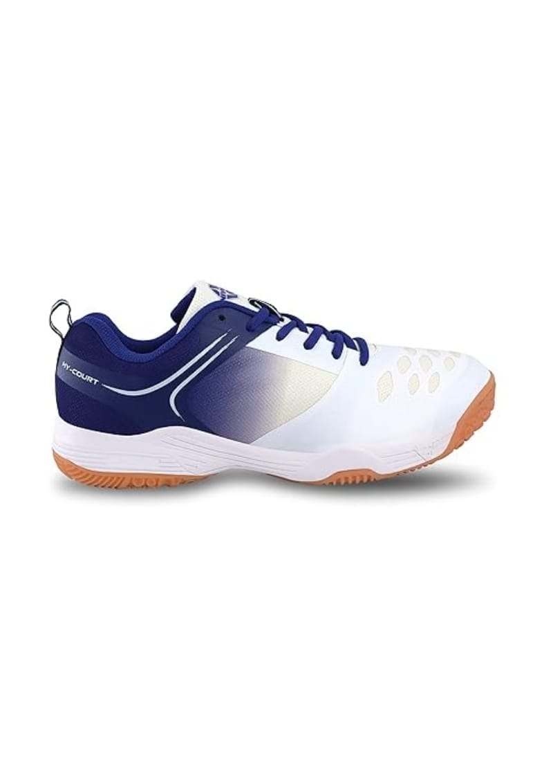 NIVIA HY-Court 2.1 Badminton Shoes for Men (White/Blue)