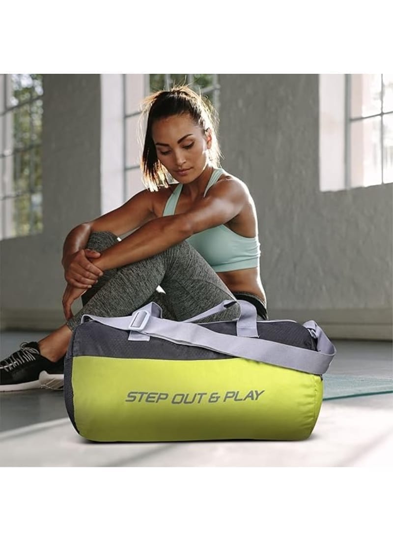 Nivia Polyester Beast-3, Unisex Gym Bags, Shoulder Bag for Men & Women, Carry Gym Accessories, Fitness Bag, Sports & Travel Bag, Sports Kit (Green Black)