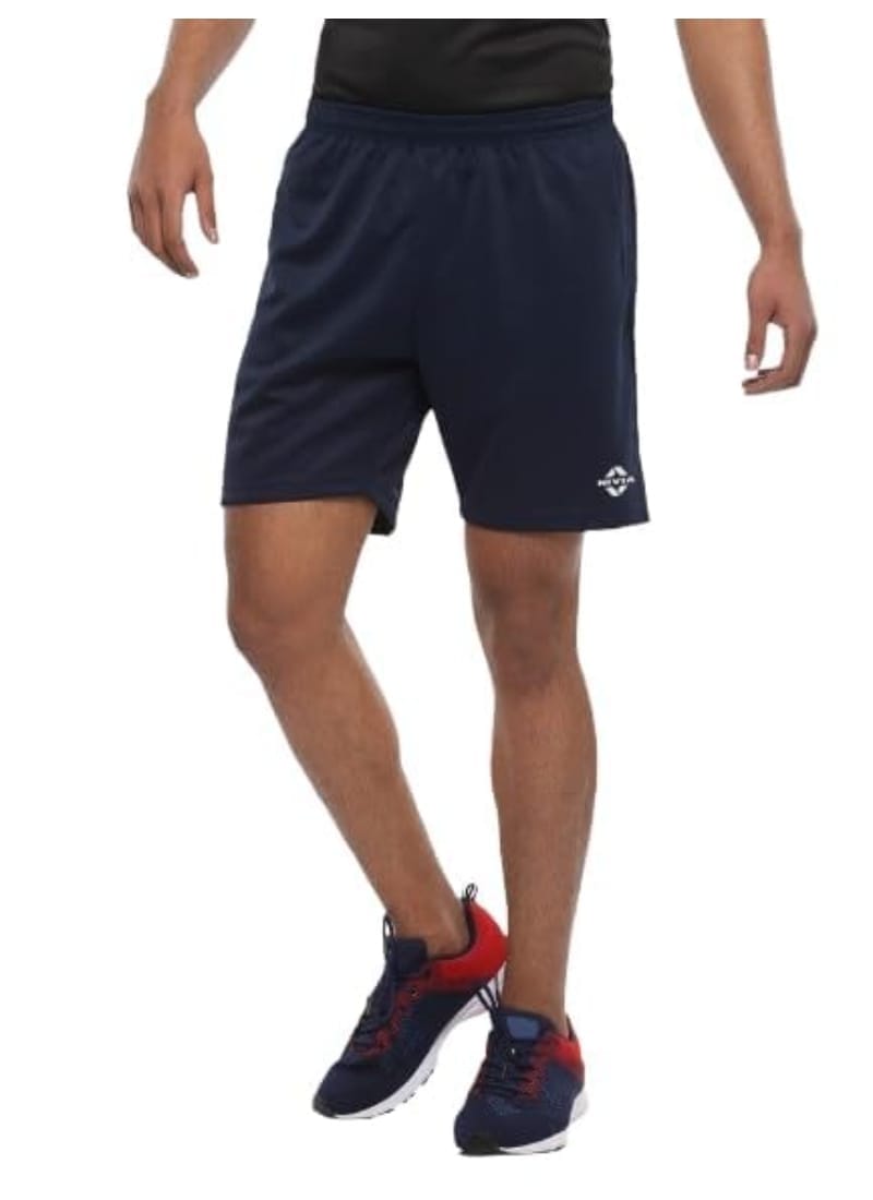 Nivia Polyester Soccer Shorts for Mens, Quick Dry, Lightweight ( Navy Blue/Medium )