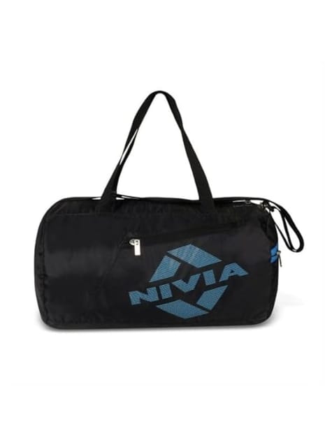 NIVIA Deflate Bag 2.0 Polyester Unisex Gym Bags/Sports &Travel Bag/Black Blue