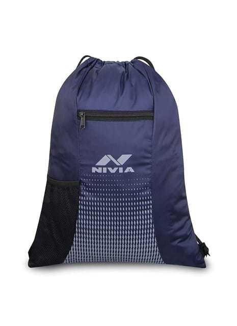 Nivia String Backpack With Sipper Pocket/Polyester/Outdoor bag/Lightweight Bag ( Blue )