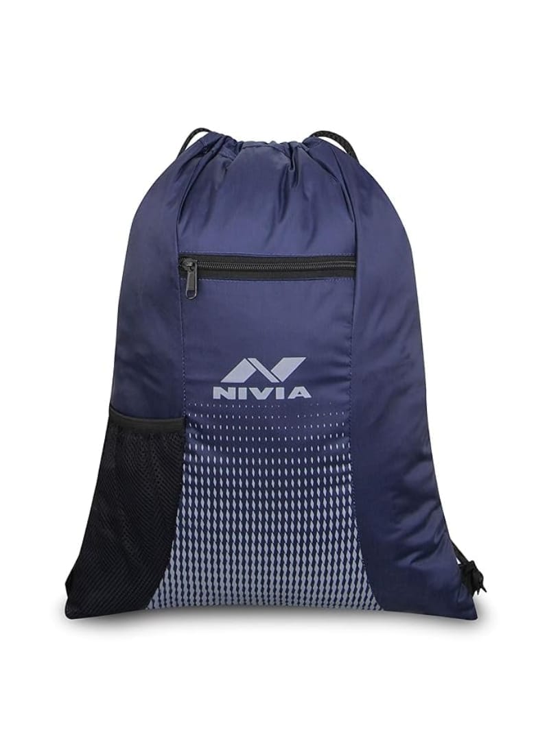 Nivia String Backpack With Sipper Pocket/Polyester/Outdoor bag/Lightweight Bag ( Blue )