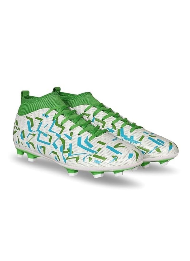 Nivia Pro Encounter 10.0 Football Stud for Men/Comfortable and Lightweight/Sports Shoe ( White )
