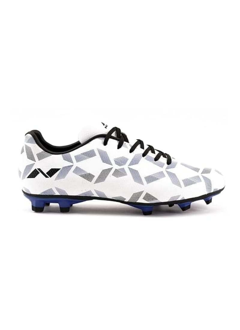 Nivia Coplar Football Stud Shoe for Men/Sports and Soccer Shoe/Comfortable and Lightweight ( White/Black )