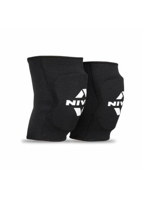 Nivia Reversible Volleyball Knee Pad, Knee Cap Compression Support for Gym Running,Cycling Sports, Jogging Workout Pain Relief (Black) Size - Large