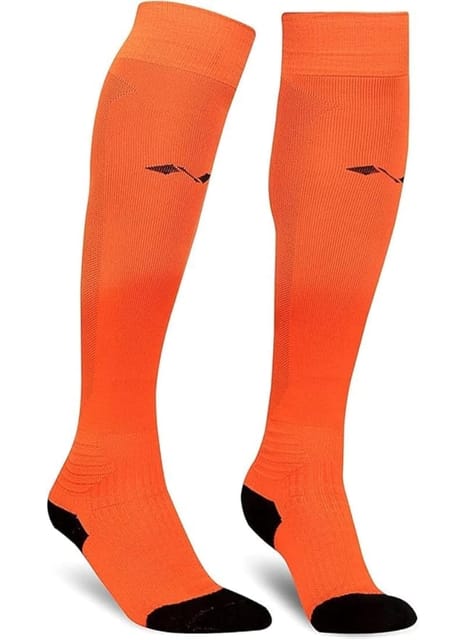 Nivia Ashtang 2.0 Football Stockings, soccer stockings, stockings for men (Orange, Small)
