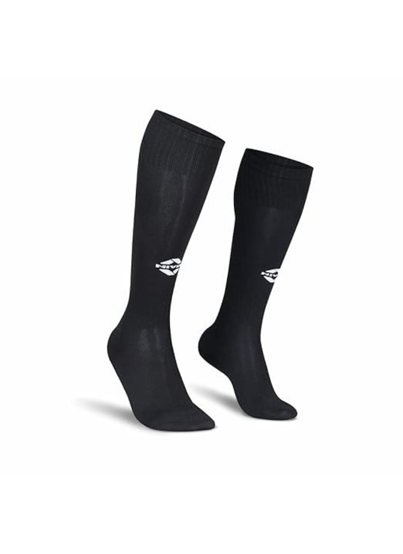 Nivia Ashtang 2.0 Football Stockings, Soccer Stockings, Stockings for Men (Black, Small)