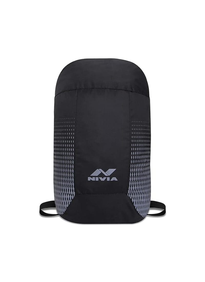 Nivia Polyester Deflate-03 Backpack/For Men/Women ( Black/Grey )