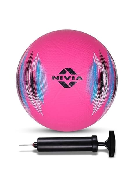 Nivia Electric Volleyball/Beach Volleyball/Rubber Moulded Volleyball/for Indoor/Outdoor/for Men/Women Size - 4 (Multicolor) with Ball Pump