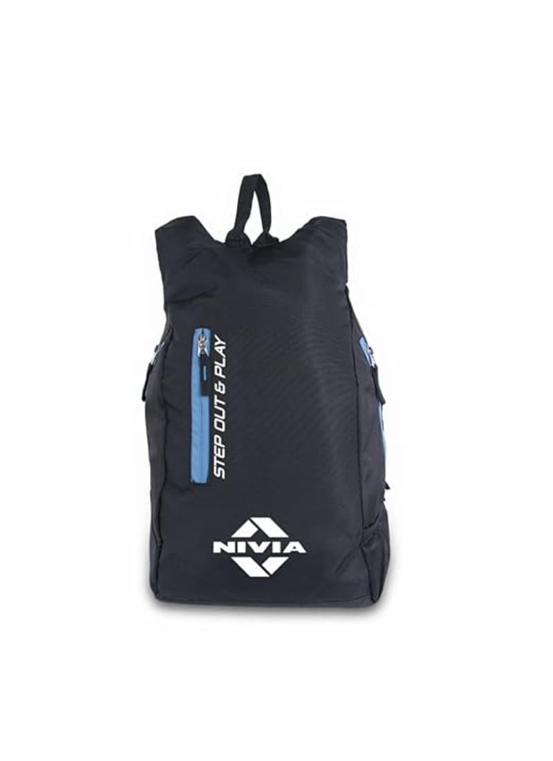 Nivia Conviction - 2 Bag/Polyester Bag/for Men/Women - Black and Sky Blue