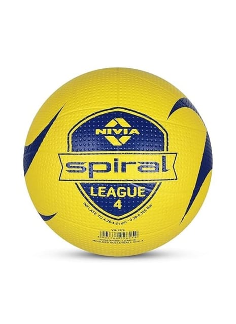Nivia Volleyball/Rubberized Moulded/Suitable for Indoor/Outdoor Surfaces/for Men/Women/Size - 4 (Yellow)