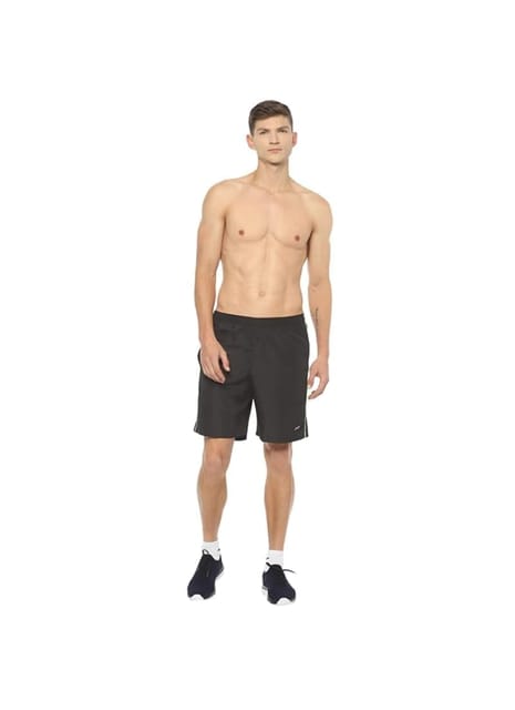 Nivia Solid Polyester Sports Shorts with Drawstring and 2 Side Pockets for Men/Regular Fit Running, Training, Gym, Jogging & Walking Shorts for Men Black,Green