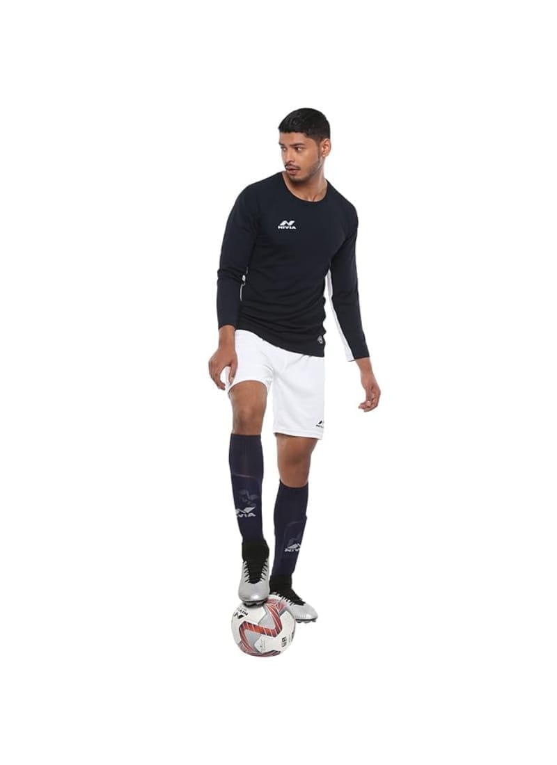 Nivia Encounter Football Jersey Set Full Sleeves for Men Navy Blue