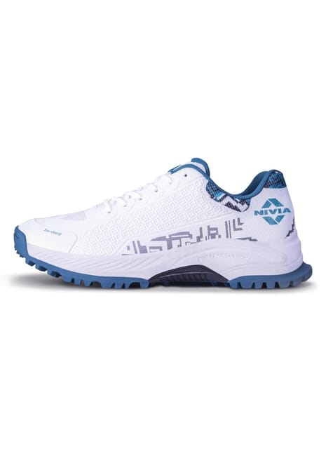 Nivia Crick-1000 2.0 Cricket Shoes for Men |Unmatched Support, Superior Grip, Peak Performance | All-Day Comfort and Reliability, Perfect for Every Cricketer’s Game (White/Gulf Coast)