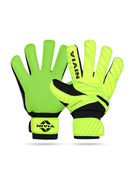 Nivia Ditmar Spider Goalkeeper Gloves for Men & Women, for Football, for Soccer (Green)