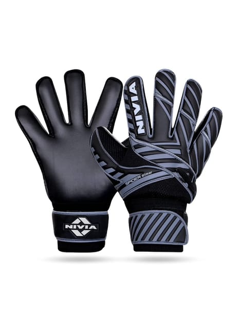 Nivia Ditmar Spider Goalkeeper Gloves for Men & Women, for Football (Black) L