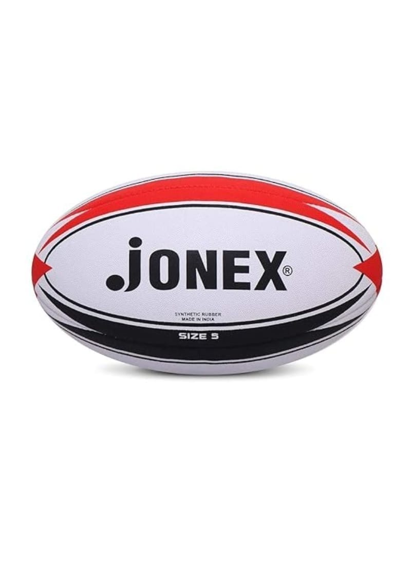 JJ Jonex Match Rugby Ball Size 5, Multicolor (MYC)