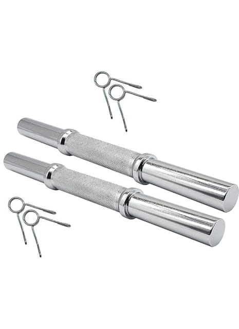 JJ Jonex Heavy Weight Lifting Bar, Dumbbell Rods, Professional Dumbbell Handles 28mm and Spring Collars, Barbell Bar Set Strength Training Equipment (MYC)