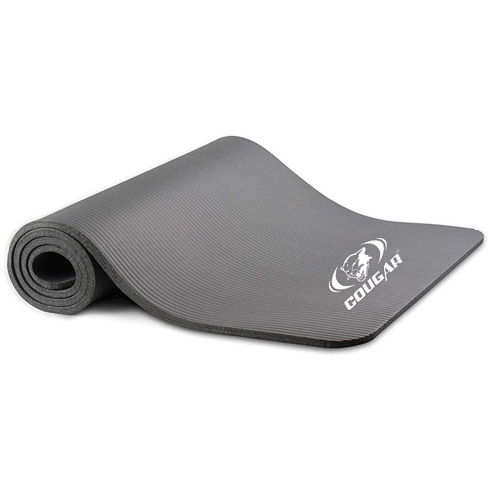Cougar 12mm Extra Thick NBR Yoga and Exercise Mat with Carrying Strap