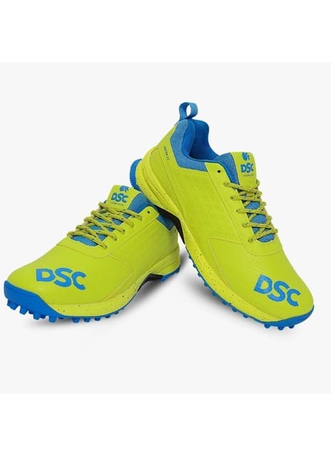 DSC Jaffa 22 Cricket Shoes | Lemon Yellow | Leather and Mesh Material