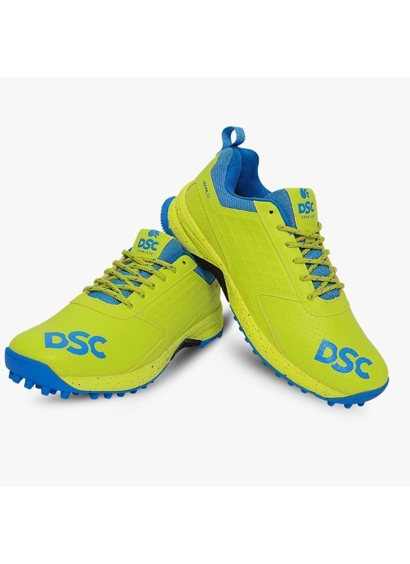 DSC Jaffa 22 Cricket Shoes | Lemon Yellow | Leather and Mesh Material
