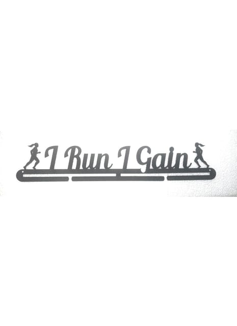 RUNWYND I Run I Gain Medal Hanger - Female - Black (48 cm x 10 cm)