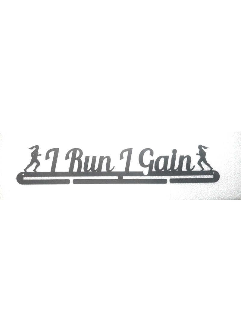 RUNWYND I Run I Gain Medal Hanger - Female - Black (48 cm x 10 cm)