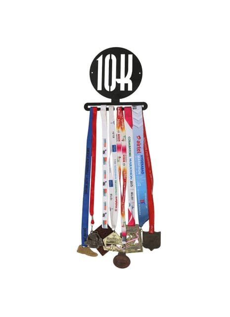RUNWYND 10K Medal Hanger - Black (23 cm x 25 cm)