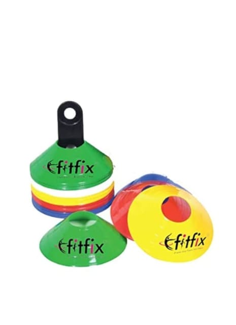 Fitfix® Disc Cones Set | Space Marker Cones 2" height- Agility Training Cones for Football, Cricket  (Pack of 10)