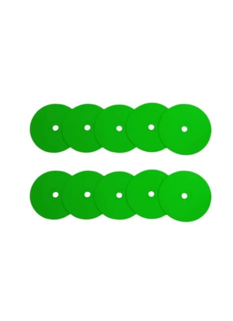 FITFIX TPE Sports Poly Spot Flat Cones, Soccer Cones, Field Court Markers, Sit Spots, Flat Discs, Soccer Training Equipment, Agility Practice– : Multiple Colors size 6 inch /150 mm (GREEN)