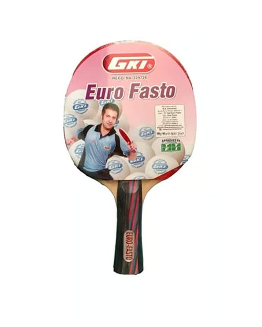 GKI Euro Fasto Table Tennis Racquet (Multicolor)