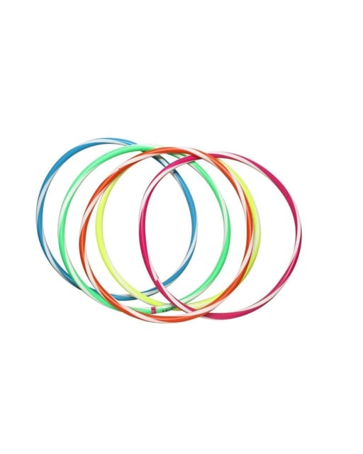 FitFix® Dual Colour Fusion Seamless Joint Premium Helix Sports Fitness Hula Hoop - Experience The Perfect Blend of Fun and Fitness Dual Spiral Colour 24 INCH -5 PS