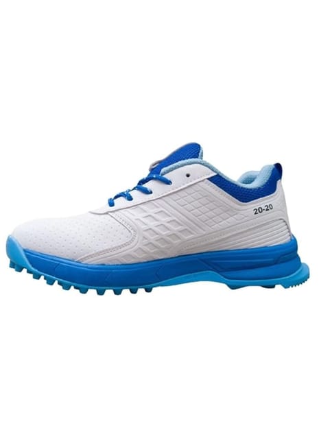 ESS Gen-X 2020 Rubber Spikes Cricket Shoes with Arc Support for Men's & Womens (Blue)