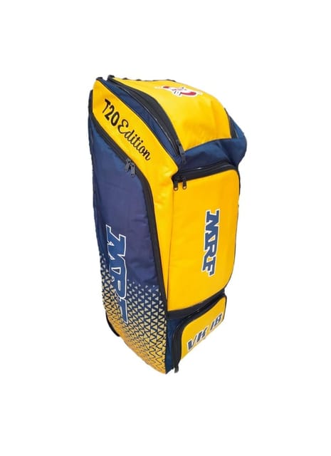 MRF T20 Edition Duffle Wheelie Cricket Kit Bag Padded Bat Pockets, Separate Helmet & Shoe Pocket, Leg Guard Pockets